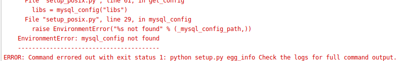 python2 安装 mysqlclient 